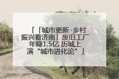 「城市更新 ·乡村振兴看济南」废旧工厂年赚1.5亿 历城上演“城市进化论”