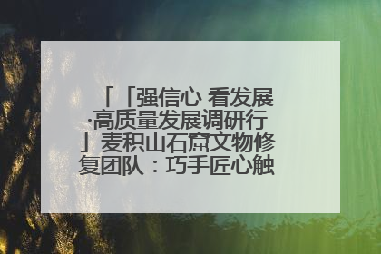 「强信心 看发展·高质量发展调研行」麦积山石窟文物修复团队：巧手匠心触摸“光阴的故事”