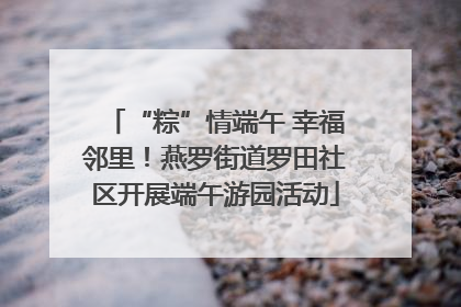 “粽”情端午 幸福邻里！燕罗街道罗田社区开展端午游园活动