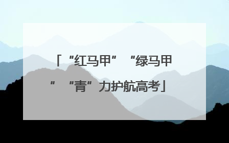 “红马甲”“绿马甲”“青”力护航高考