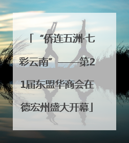 “侨连五洲·七彩云南”——第21届东盟华商会在德宏州盛大开幕
