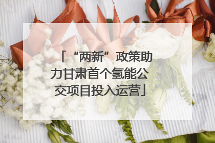 “两新”政策助力甘肃首个氢能公交项目投入运营