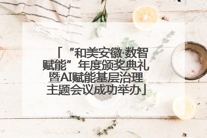 “和美安徽·数智赋能”年度颁奖典礼暨AI赋能基层治理主题会议成功举办