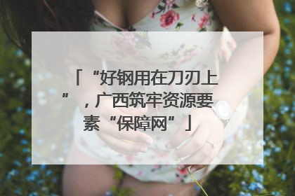 “好钢用在刀刃上”，广西筑牢资源要素“保障网”