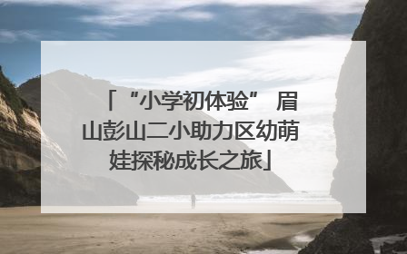“小学初体验” 眉山彭山二小助力区幼萌娃探秘成长之旅