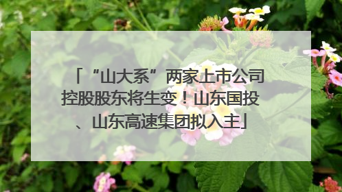 “山大系”两家上市公司控股股东将生变！山东国投、山东高速集团拟入主