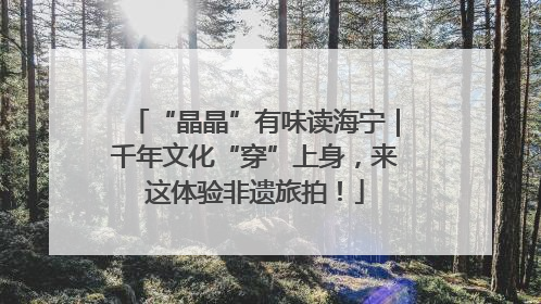 “晶晶”有味读海宁｜千年文化“穿”上身，来这体验非遗旅拍！