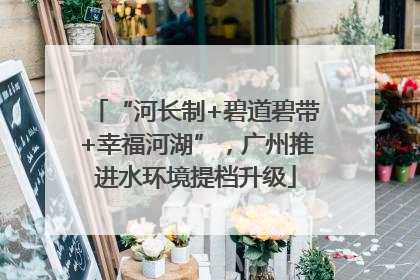 “河长制+碧道碧带+幸福河湖”，广州推进水环境提档升级