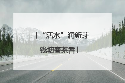 “活水”润新芽 钱塘春茶香