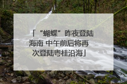 “蝴蝶”昨夜登陆海南 中午前后将再次登陆粤桂沿海