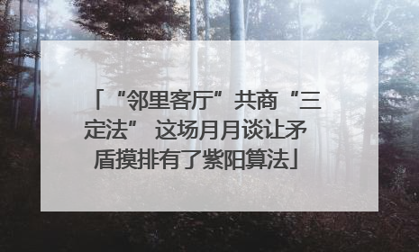 “邻里客厅”共商“三定法” 这场月月谈让矛盾摸排有了紫阳算法