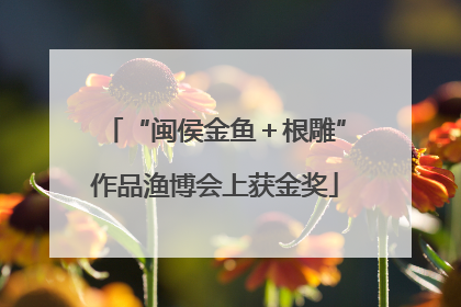 “闽侯金鱼＋根雕”作品渔博会上获金奖