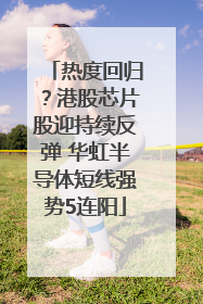 热度回归？港股芯片股迎持续反弹 华虹半导体短线强势5连阳