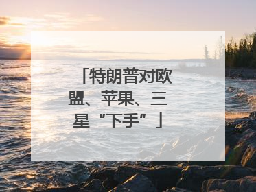 特朗普对欧盟、苹果、三星“下手”