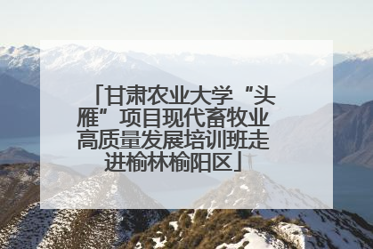 甘肃农业大学“头雁”项目现代畜牧业高质量发展培训班走进榆林榆阳区
