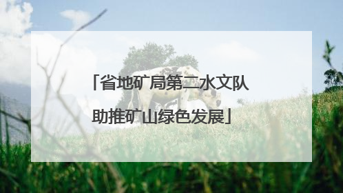省地矿局第二水文队助推矿山绿色发展