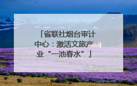 省联社烟台审计中心：激活文旅产业“一池春水”