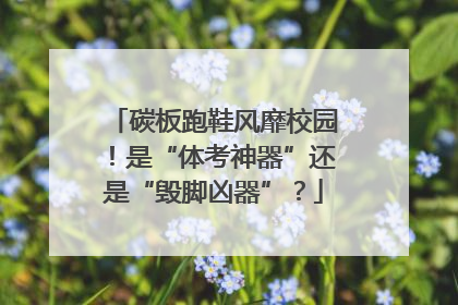 碳板跑鞋风靡校园！是“体考神器”还是“毁脚凶器”？