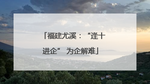 福建尤溪：“逢十进企” 为企解难