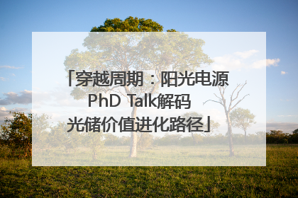 穿越周期：阳光电源PhD Talk解码光储价值进化路径