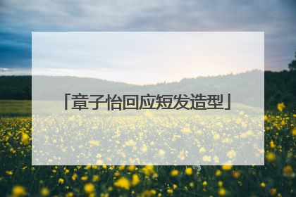 章子怡回应短发造型