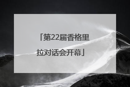 第22届香格里拉对话会开幕