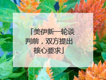 美伊新一轮谈判前，双方提出核心要求