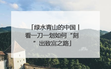 绿水青山的中国丨看一刀一划如何“刻”出致富之路