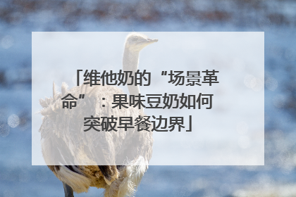 维他奶的“场景革命”：果味豆奶如何突破早餐边界
