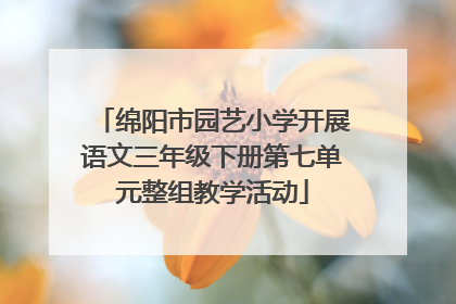 绵阳市园艺小学开展语文三年级下册第七单元整组教学活动