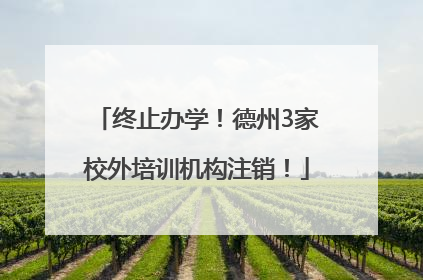 终止办学！德州3家校外培训机构注销！