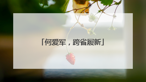 何爱军，跨省履新