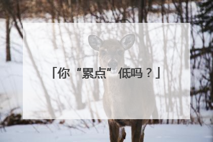 你“累点”低吗？