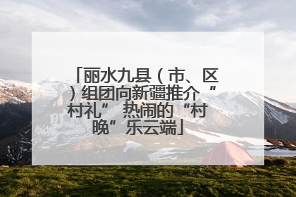 丽水九县（市、区）组团向新疆推介“村礼” 热闹的“村晚”乐云端