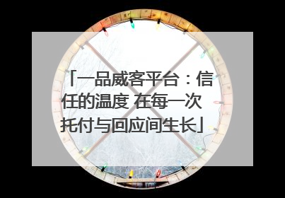 一品威客平台：信任的温度 在每一次托付与回应间生长