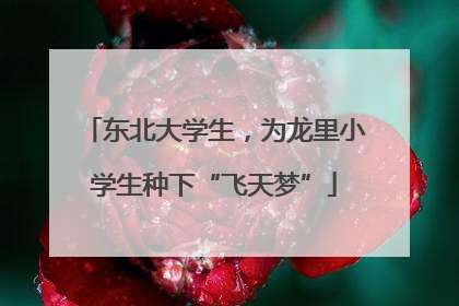 东北大学生，为龙里小学生种下“飞天梦”