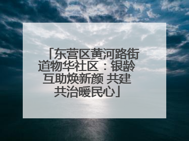 东营区黄河路街道物华社区：银龄互助焕新颜 共建共治暖民心