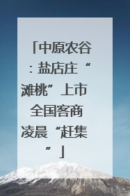 中原农谷：盐店庄“滩桃”上市 全国客商凌晨“赶集”