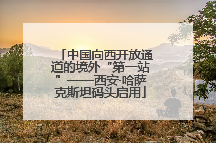 中国向西开放通道的境外“第一站”——西安·哈萨克斯坦码头启用