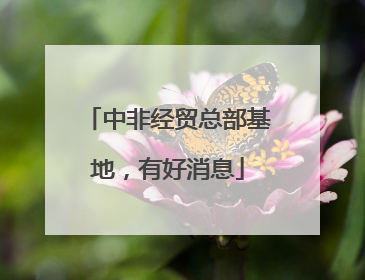 中非经贸总部基地，有好消息