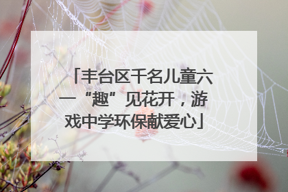 丰台区千名儿童六一“趣”见花开，游戏中学环保献爱心