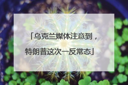 乌克兰媒体注意到，特朗普这次一反常态