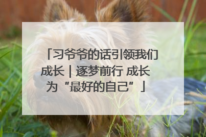 习爷爷的话引领我们成长｜逐梦前行 成长为“最好的自己”
