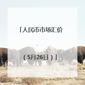 人民币市场汇价（5月26日）