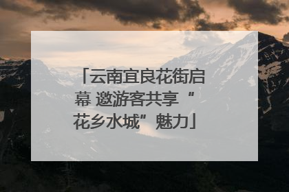 云南宜良花街启幕 邀游客共享“花乡水城”魅力