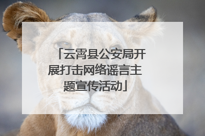 云霄县公安局开展打击网络谣言主题宣传活动