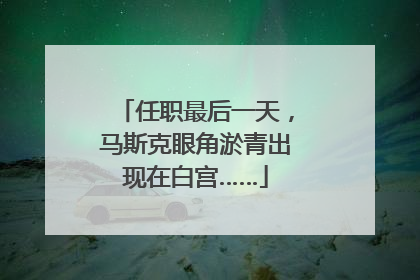 任职最后一天，马斯克眼角淤青出现在白宫……