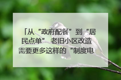 从“政府配餐”到“居民点单” 老旧小区改造需要更多这样的“制度电梯”｜封面评论