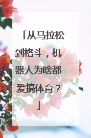 从马拉松到格斗，机器人为啥都爱搞体育？