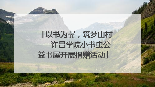 以书为翼，筑梦山村——许昌学院小书虫公益书屋开展捐赠活动